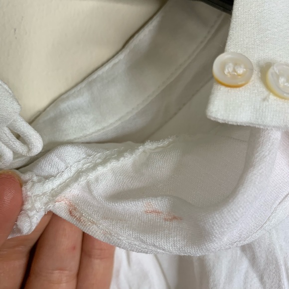 Max Studio long sleeve white  top sz Xs - Picture 7 of 8